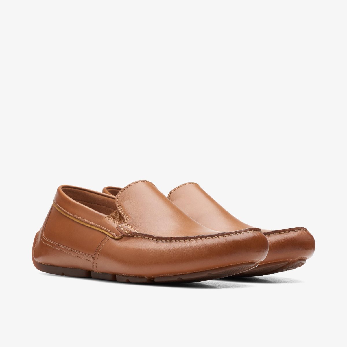 Clarks Markman Plain Tan Leather Brown | OU2693185