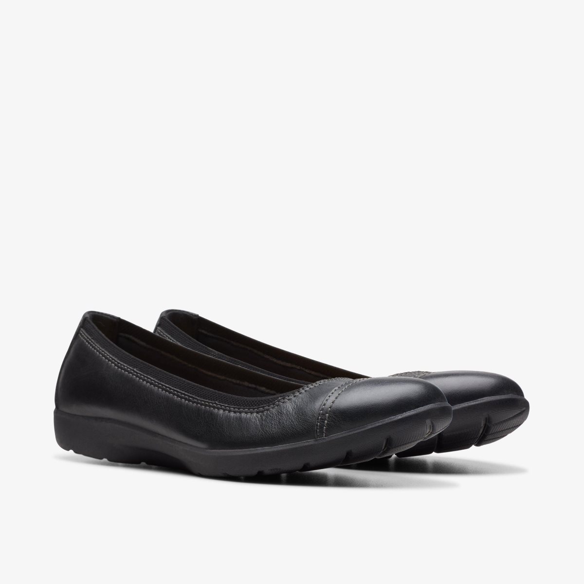 Clarks Meadow Opal Black Leather Black | EH5289610