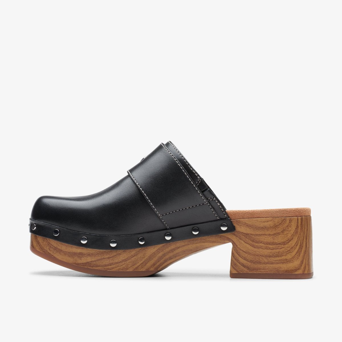 Clarks Sivanne Sun Black Leather Black | QF7205384