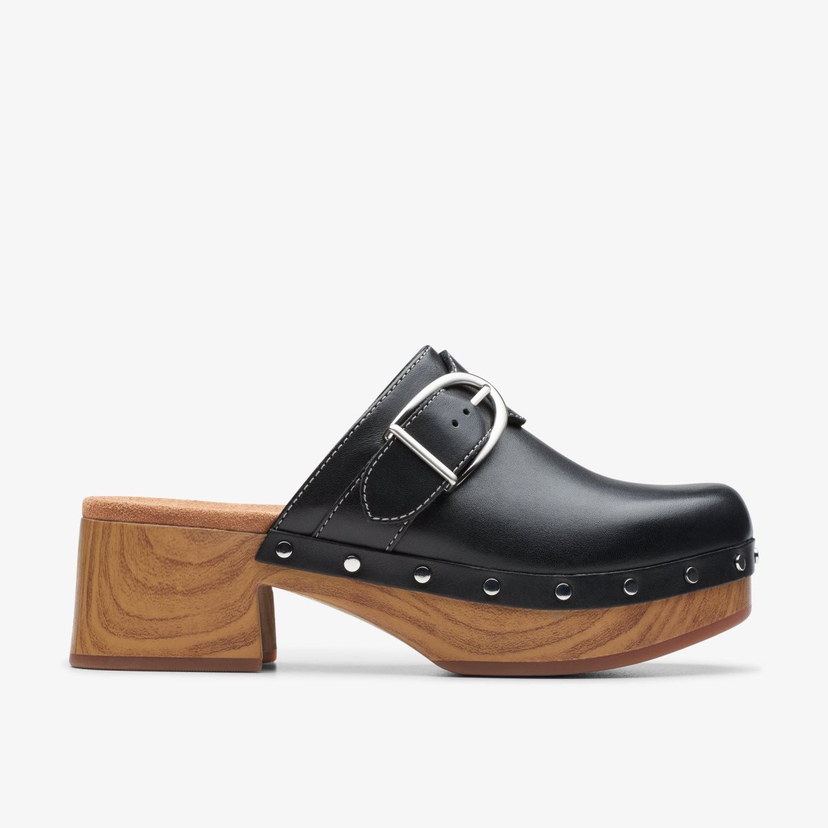 Clarks Sivanne Sun Black Leather Black | QF7205384