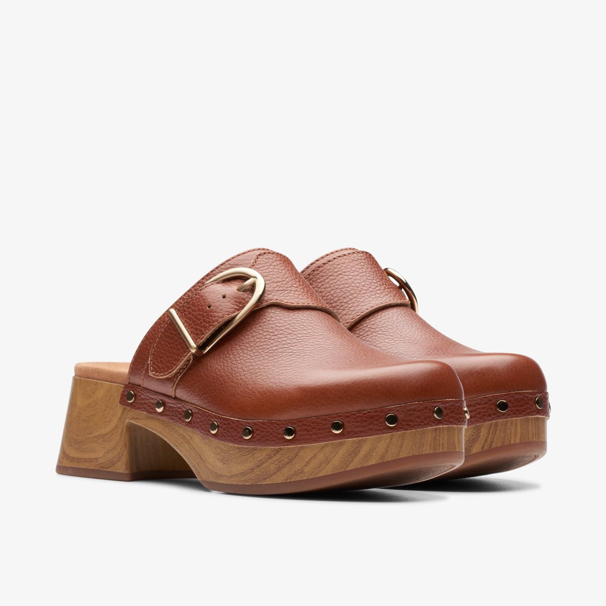 Clarks Sivanne Sun Tan Leather Brown | GS0481235