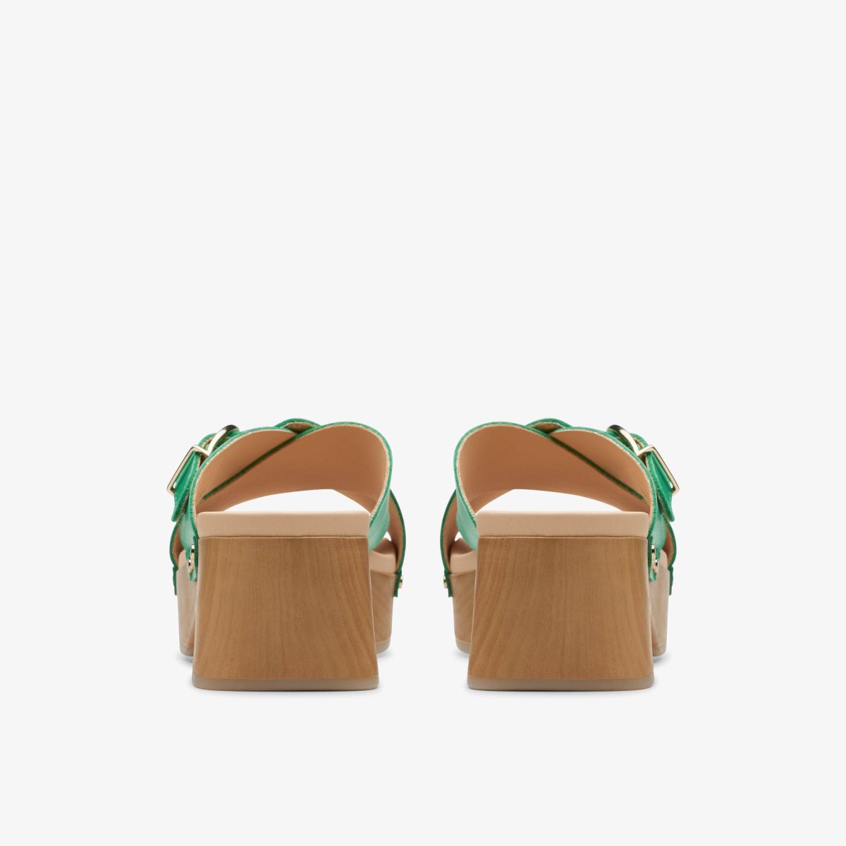 Clarks Sivanne Walk Green Leather Green | GV7081394