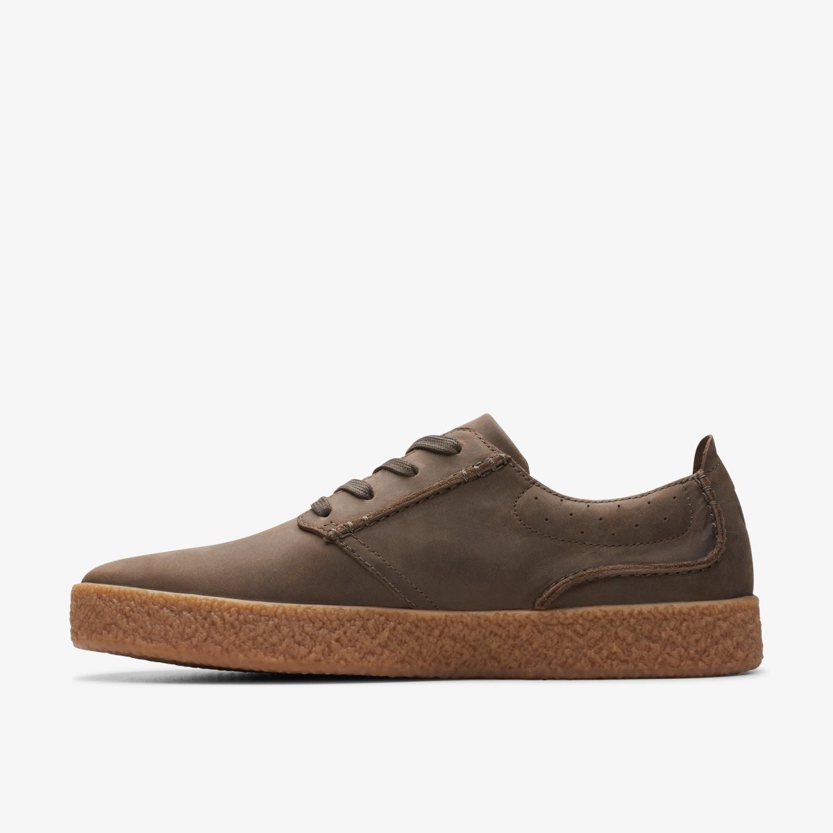 Clarks Streethill Lace Dark Olive Leather Dark Olive | KR1794526