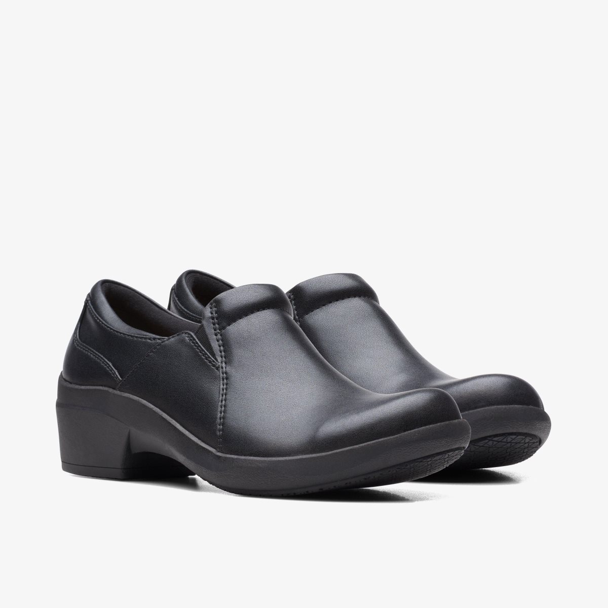 Clarks Talene Pace Black Leather Black | QX8705962