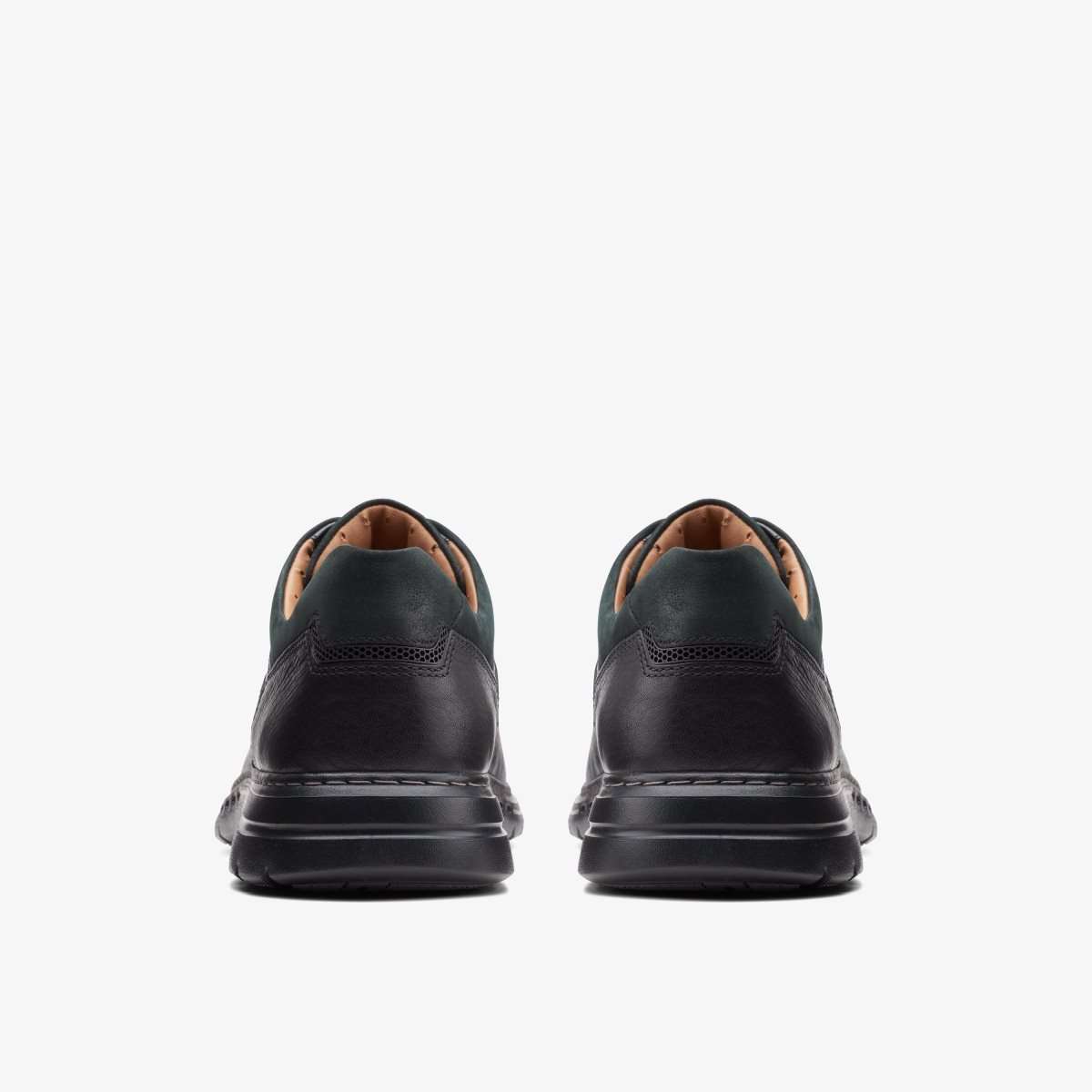 Clarks Un Brawley Lace Black Leather Black | RA4538017