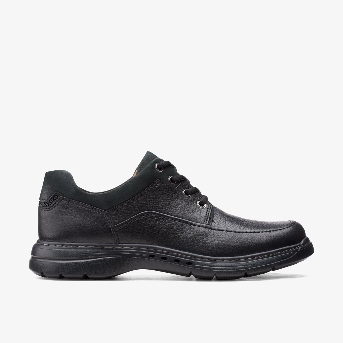 Clarks Un Brawley Lace Black Leather Black | RA4538017