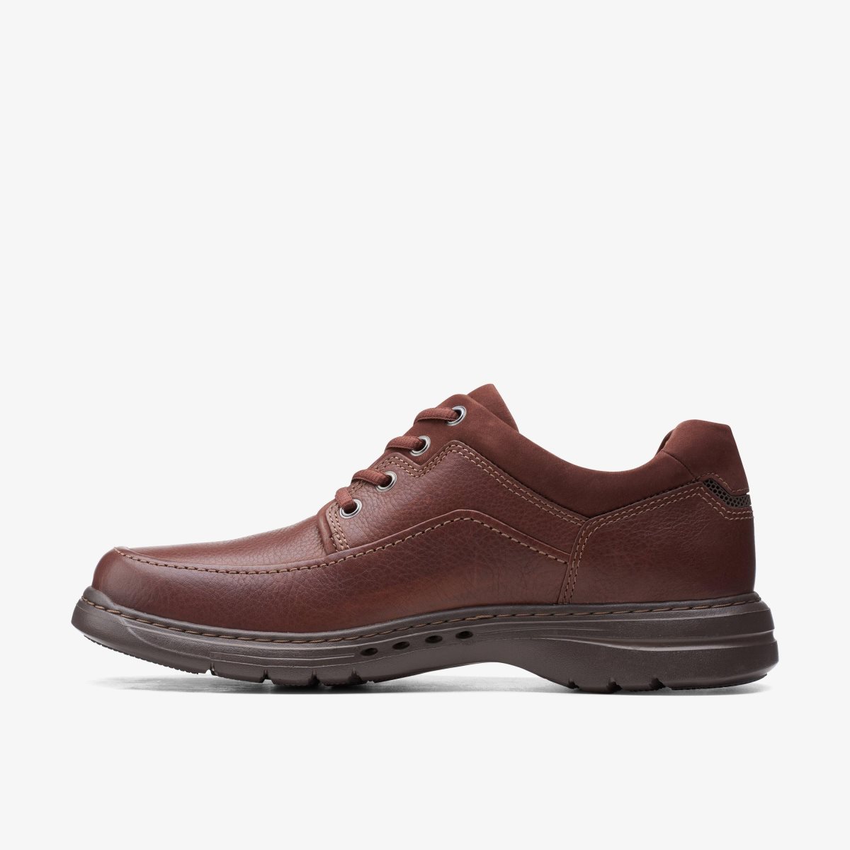 Clarks Un Brawley Lace Mahogany Leather Mahogany | ZF0749356