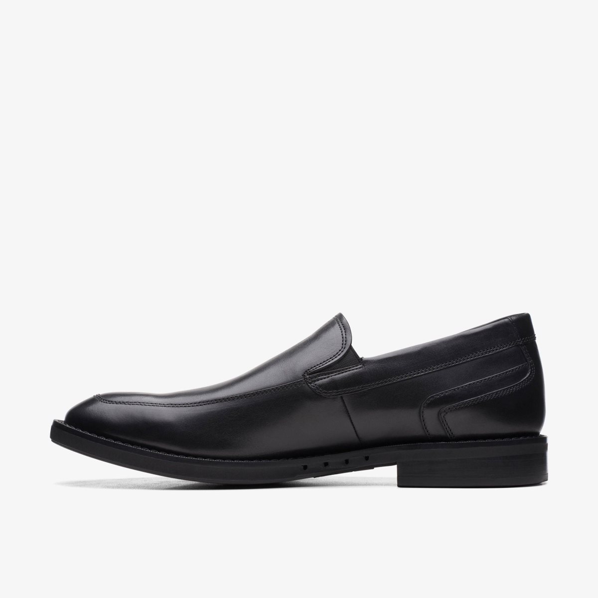 Clarks Un Hugh Step Black Leather Black | KS5478096