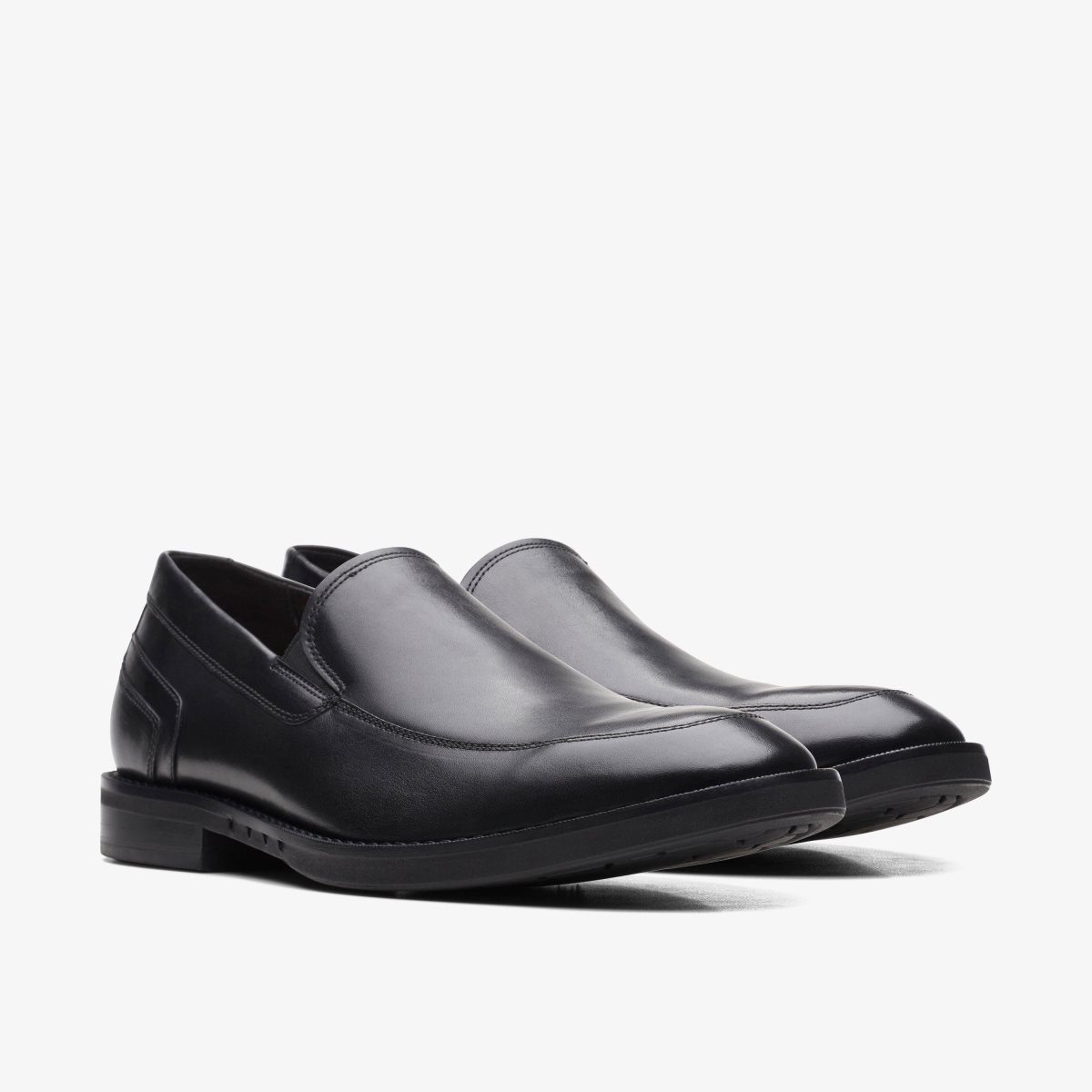 Clarks Un Hugh Step Black Leather Black | KS5478096