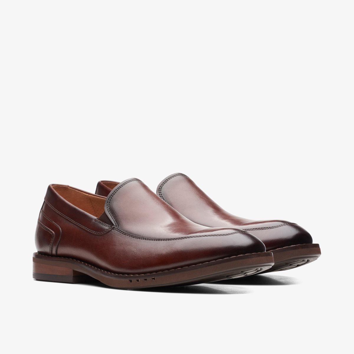 Clarks Un Hugh Step Brown Leather Brown | TB7892153