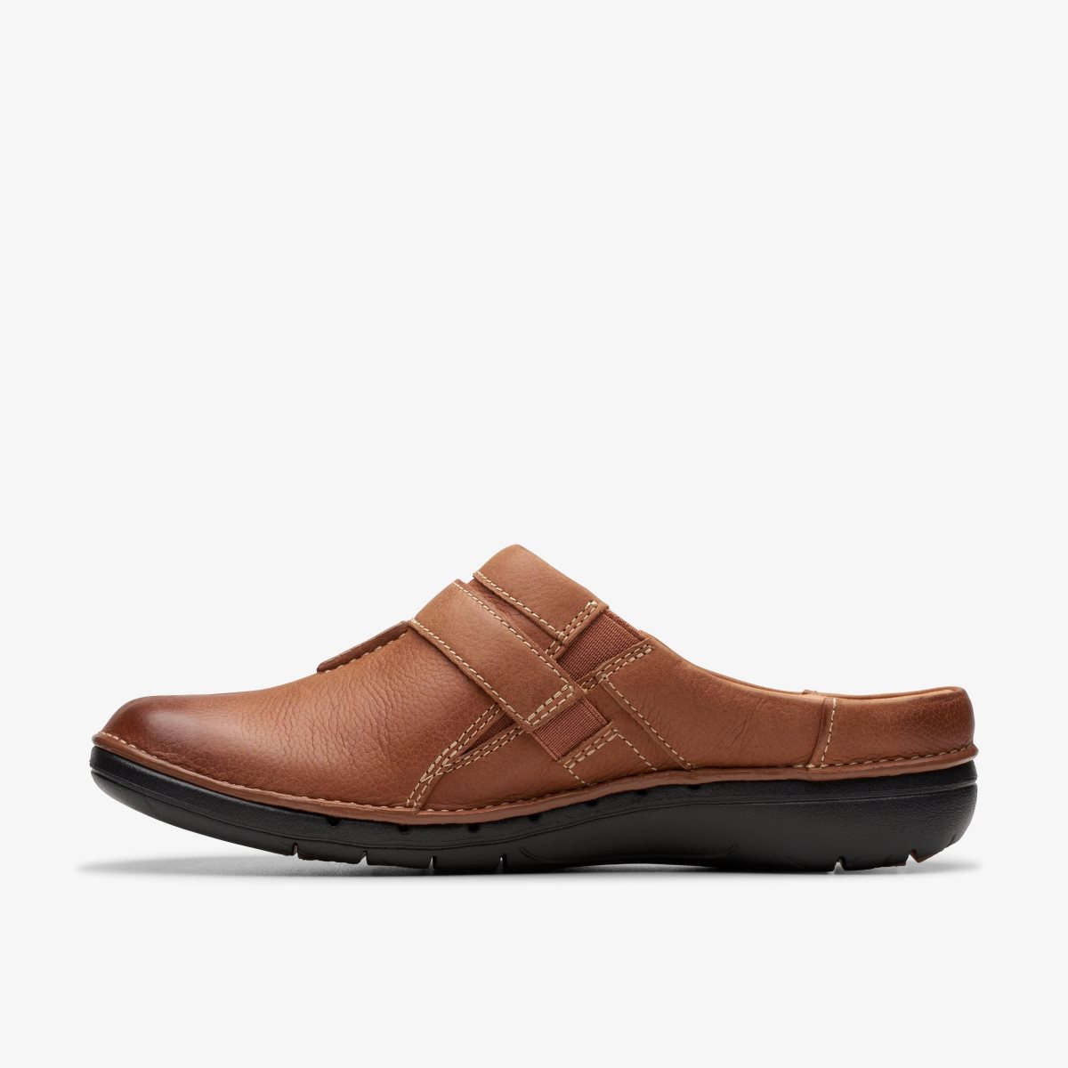 Clarks Un Loop Ease Dark Tan Leather Dark Brown | HW4586179