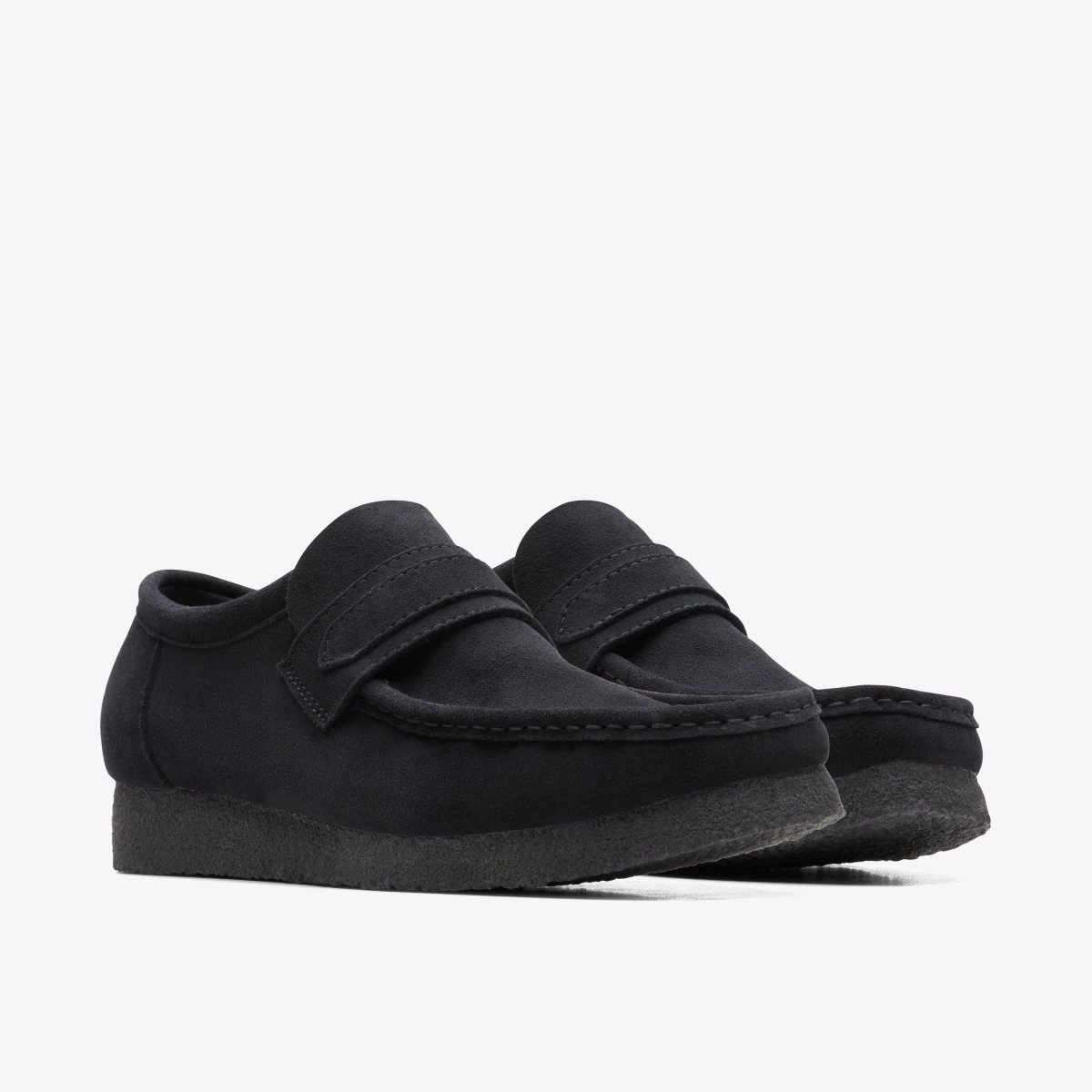 Clarks Wallabee Loafer Black Suede Black | HW3602749