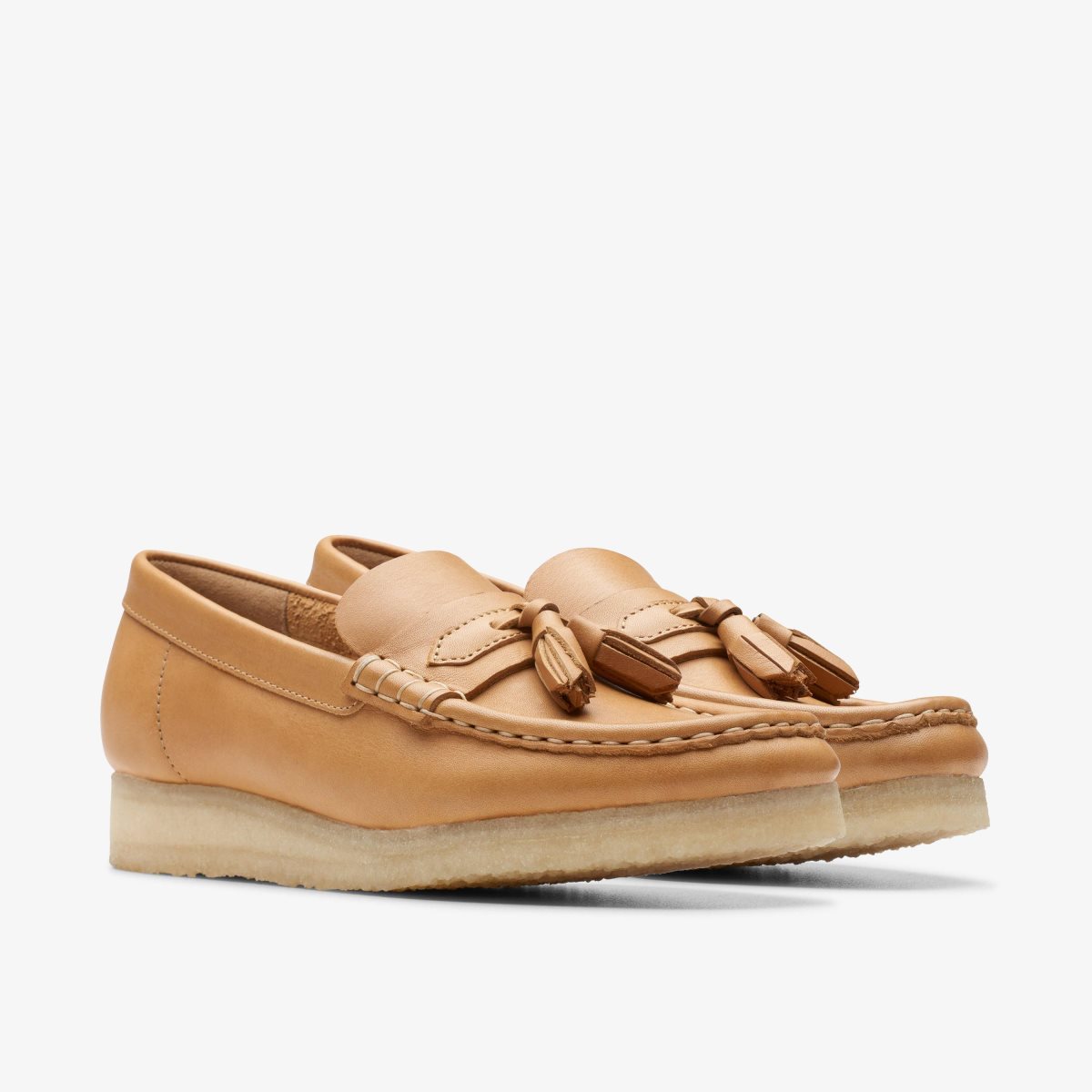 Clarks Wallabee Loafer Mid Tan Leather Brown | TI7203864