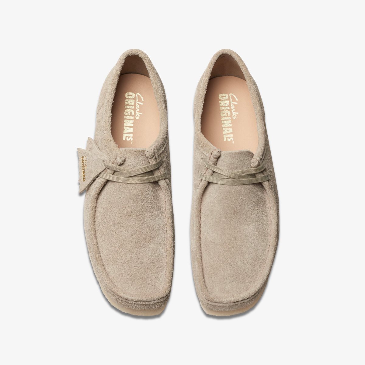 Clarks Wallabee Pale Grey Suede Grey | EU6052341