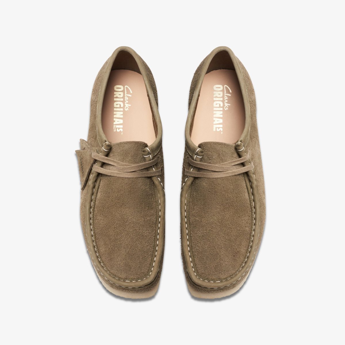 Clarks Wallabee Pale Khaki Suede Khaki | AZ5806271