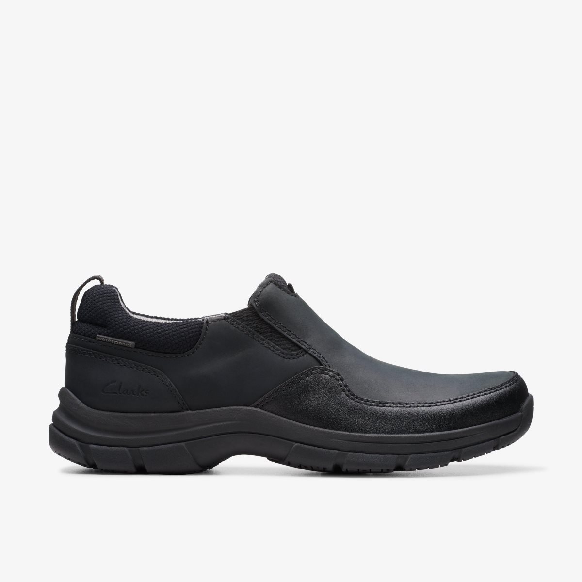 Clarks Walpath Step Black Leather Black | WG9145370